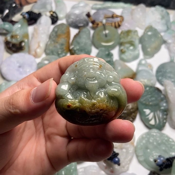 颈饰未镶嵌翡翠财爷56