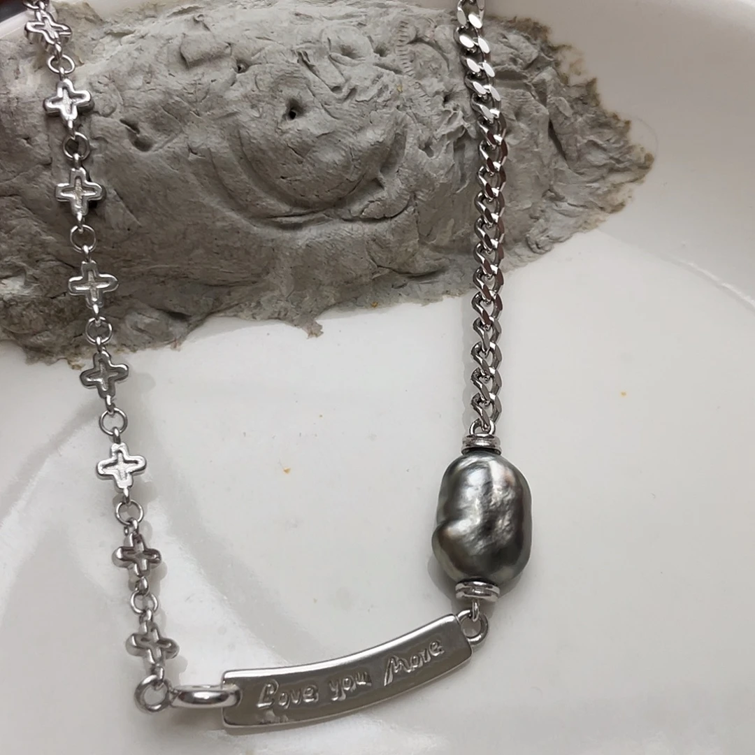 银S925镶嵌颈饰海水珍珠