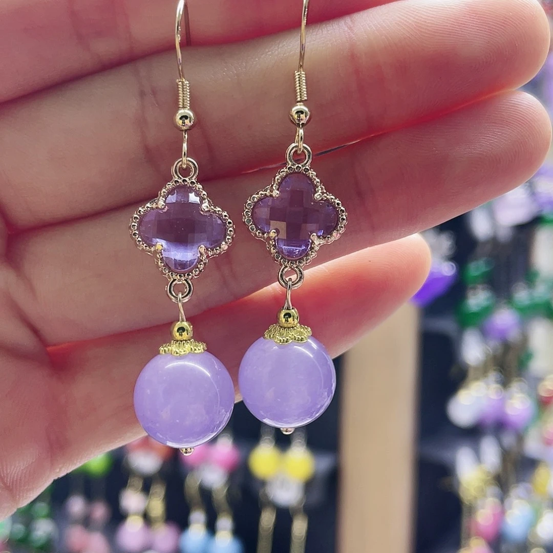 玛瑙/玉髓未镶嵌耳坠