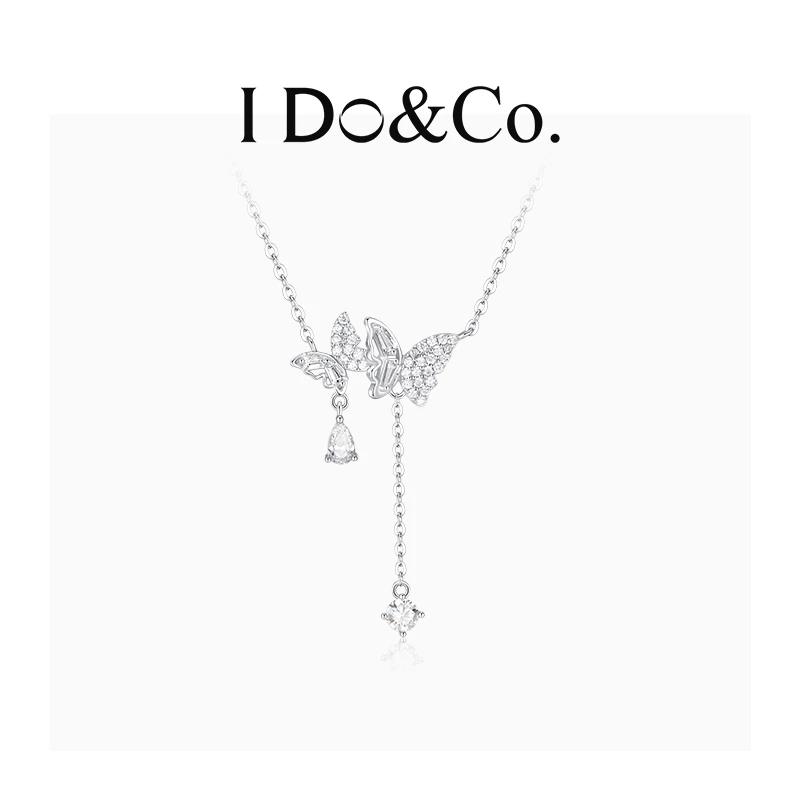 I Do&Co. 坠链均925银 蝶影流苏项链女 轻奢小众高级感银饰送女友