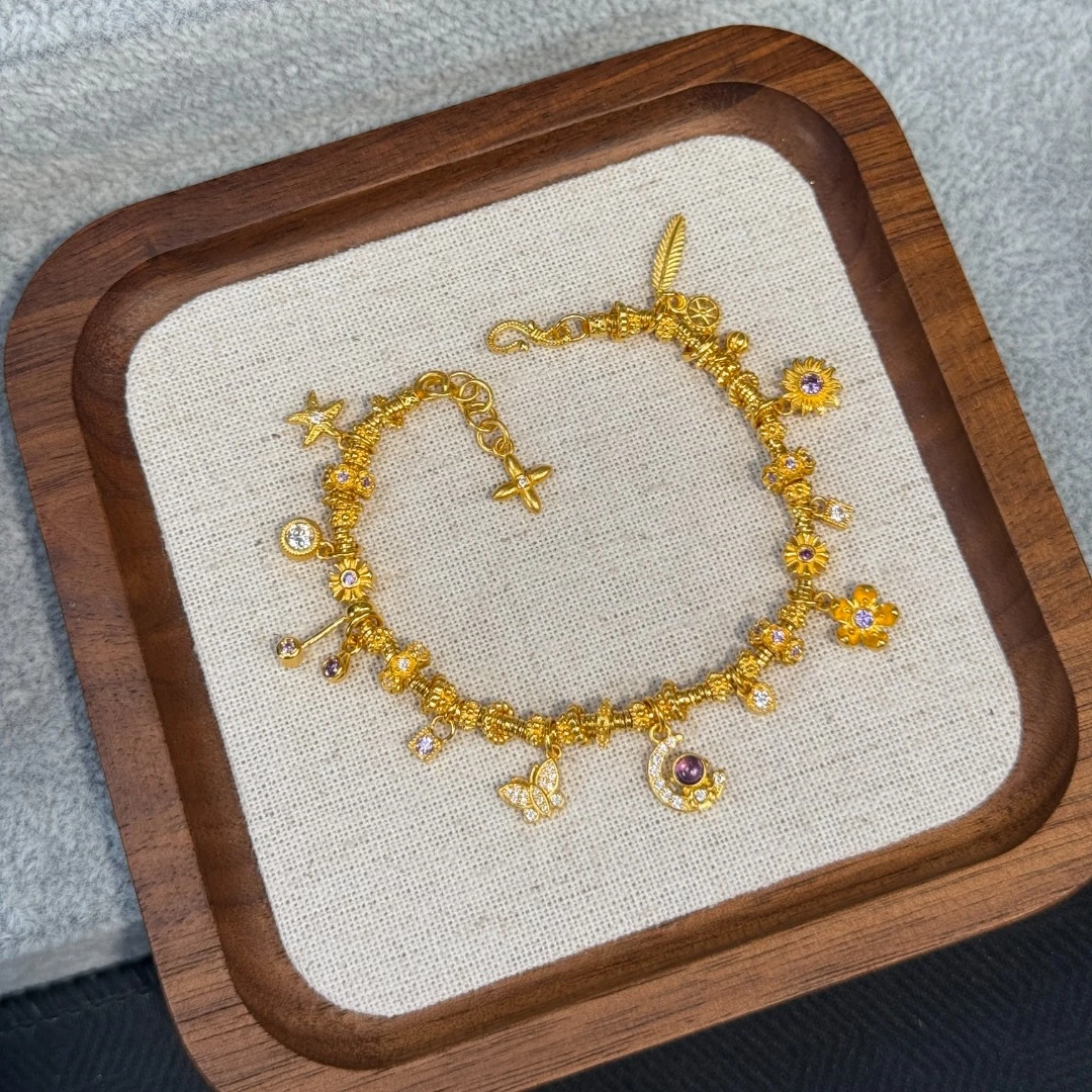 <客订展示>足金999黄金手链DIY共23.87g多退少补-拍前联系