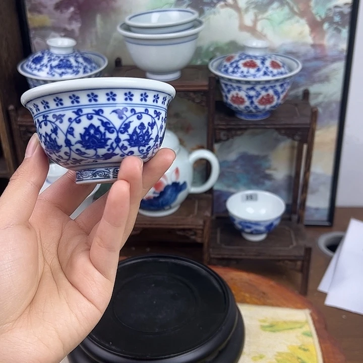 瓷其他缠枝莲小压手