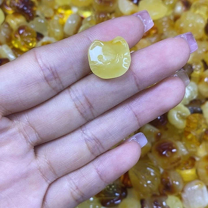 吊坠橄榄核小猫头123