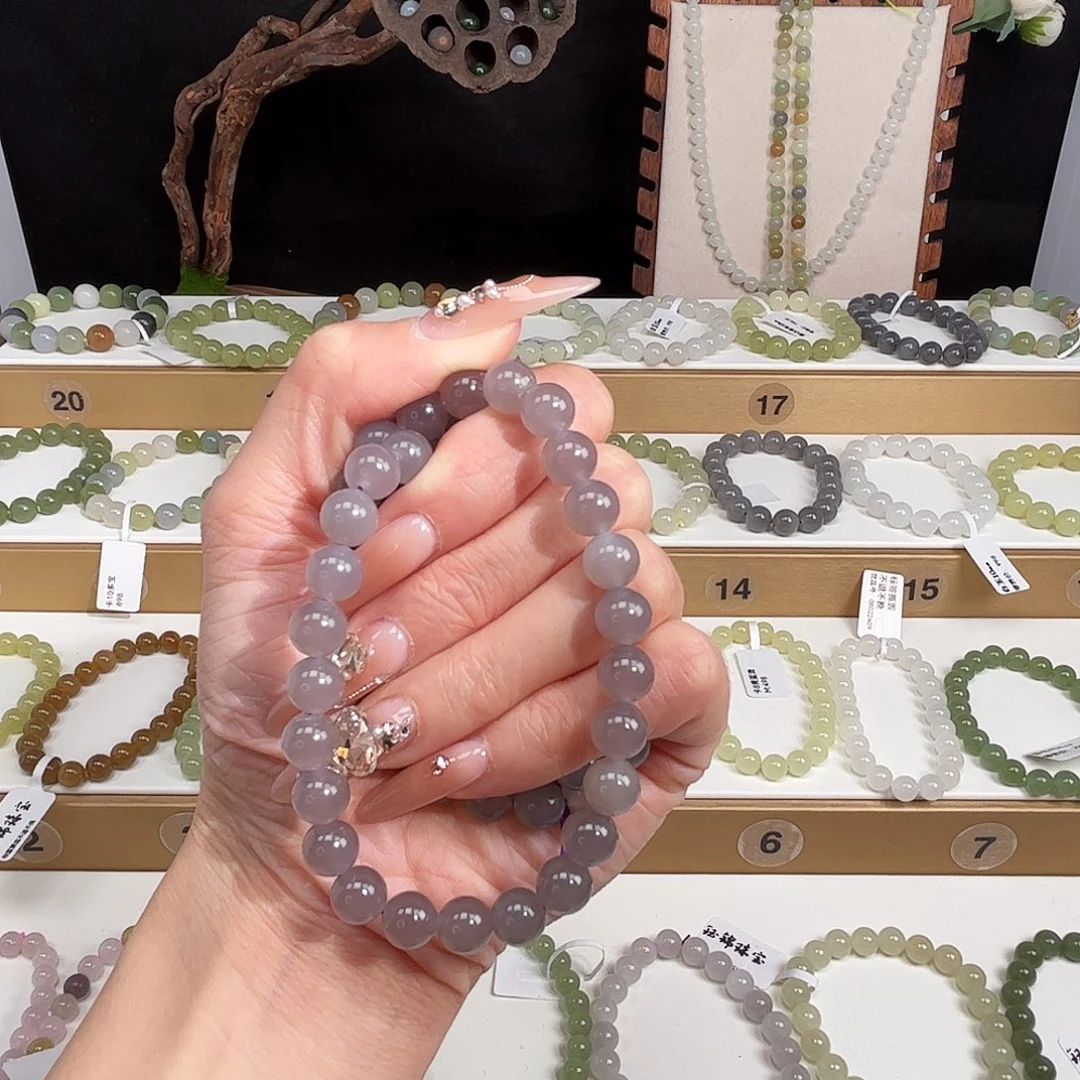 嘟***嘟和田玉未镶嵌手链