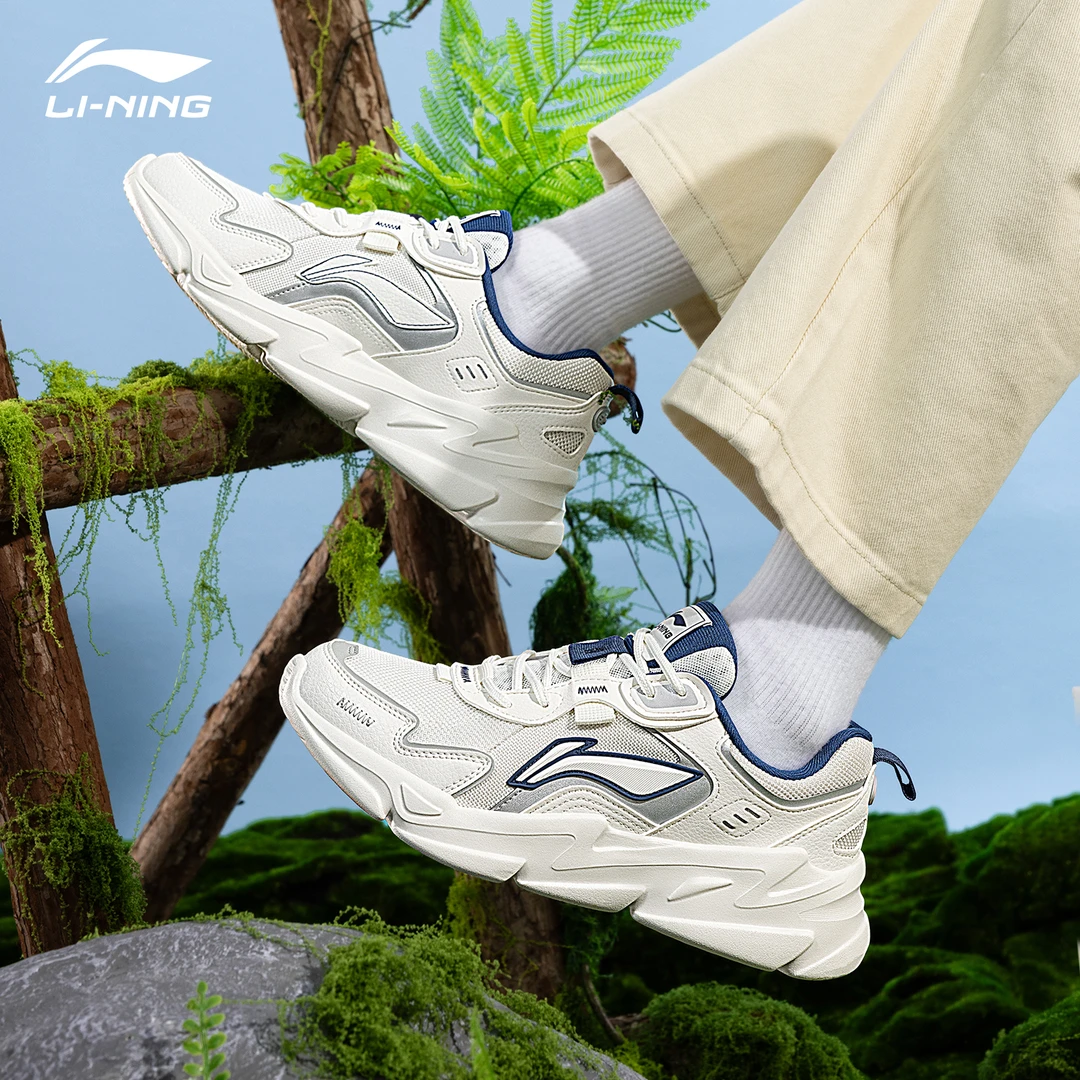李宁云海老爹鞋男款鞋2025春季跑步透气运动鞋百搭厚底增高休闲鞋