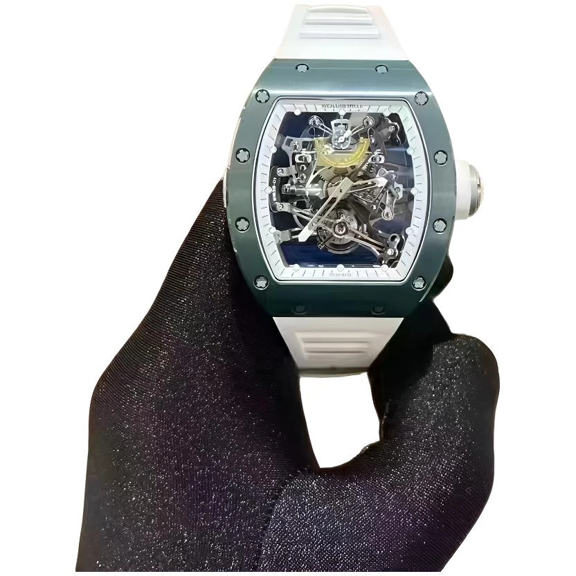 99新 Richard Mille 38-01绿陶瓷高尔夫陀飞轮 2016全套