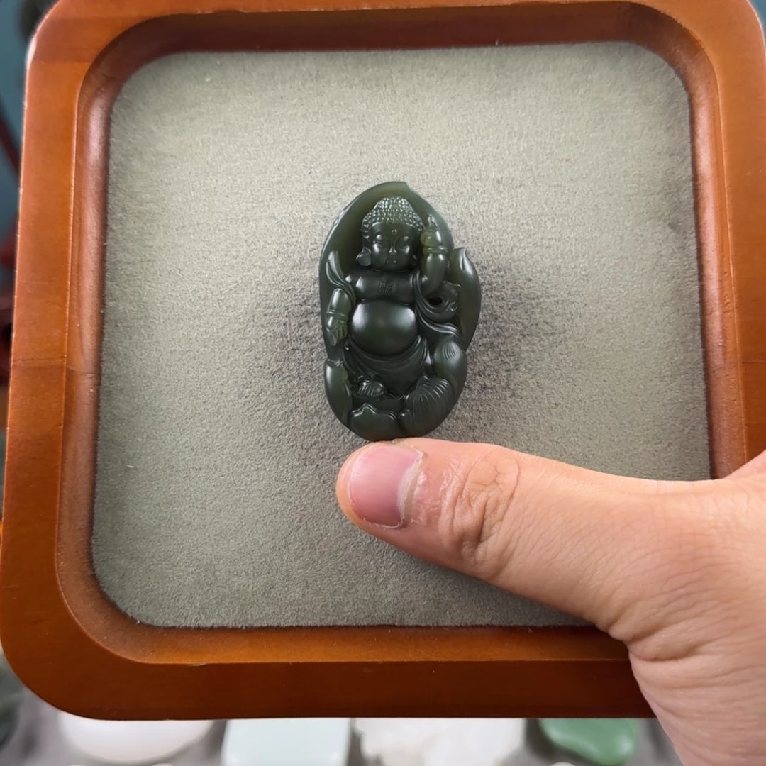 颈饰未镶嵌和田玉宝宝佛