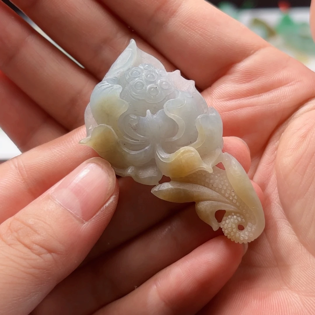定制翡翠未镶嵌天然缅甸翡翠Ａ货花开富贵不退不换