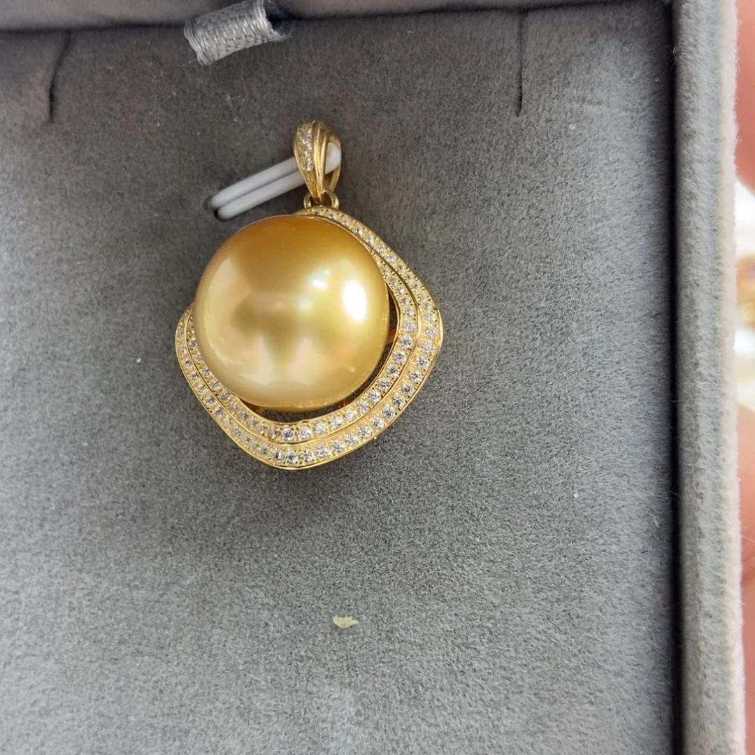 海水珍珠吊坠(不含链)银S925镶嵌