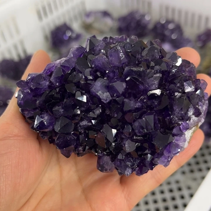 未镶嵌珠宝半成品水晶帝紫晶花