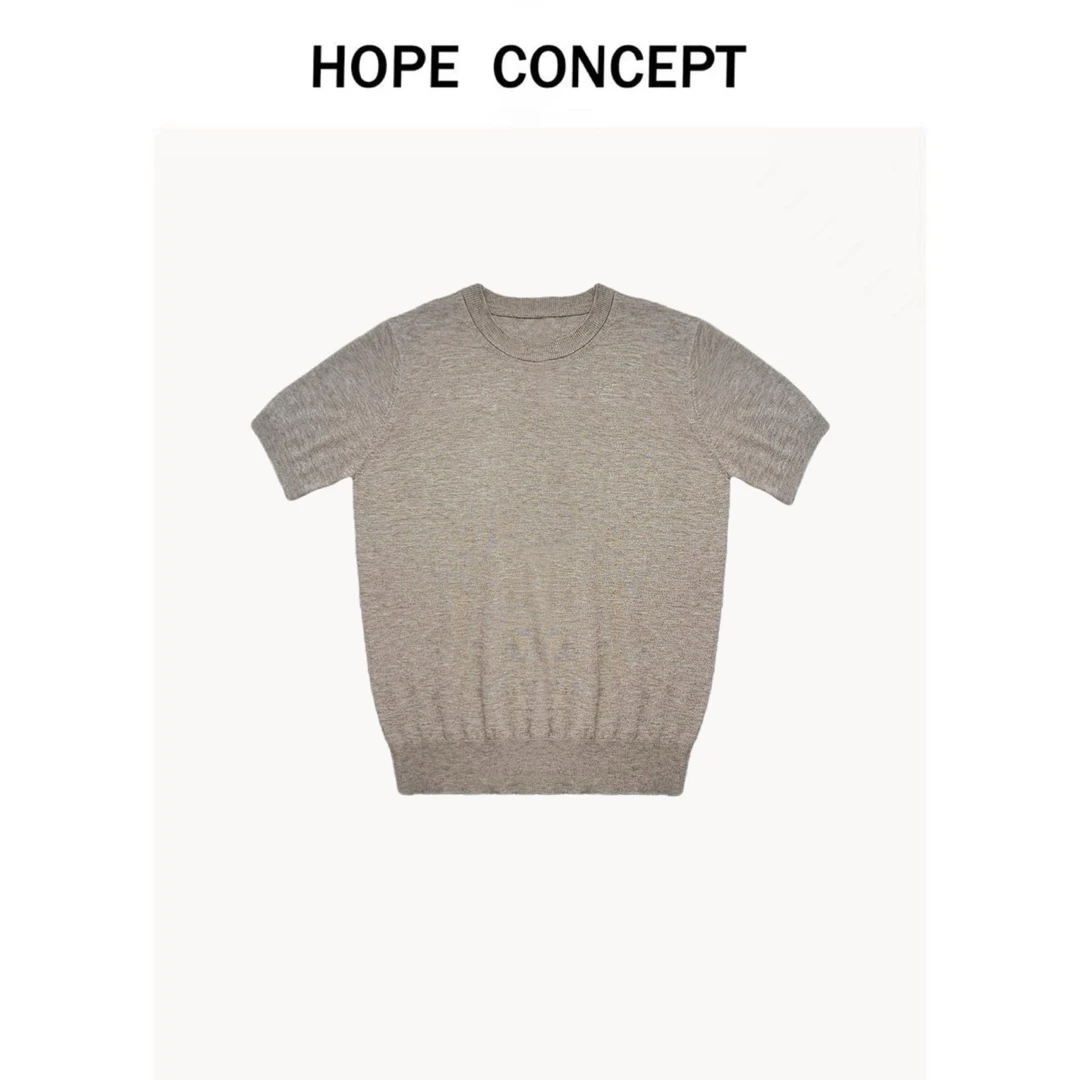 25178#HOPECONCEPT极简冷淡row风毛衣 优雅舒适相得益彰羊毛短袖