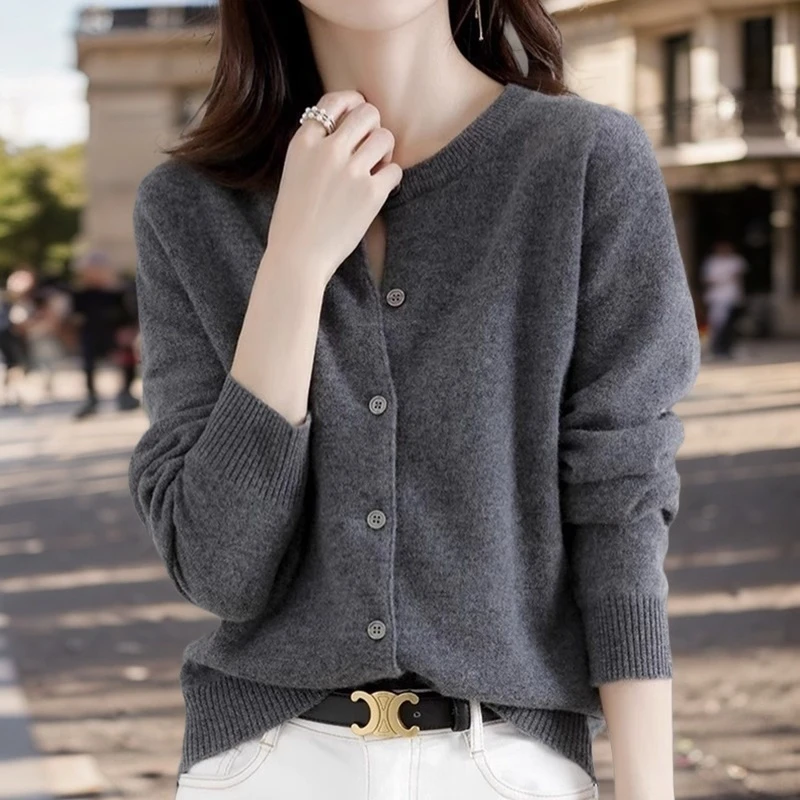 针织衫打底开衫女新款春秋爆款黑色外搭上衣秋冬显瘦毛衣外套百搭