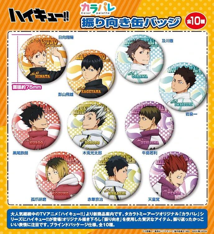 【日谷】排球少年 回眸 转身 吧唧 徽章 盲盒【代拆】001