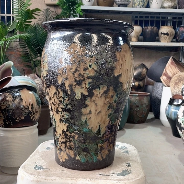 紫砂花盆正品口20高30。z z