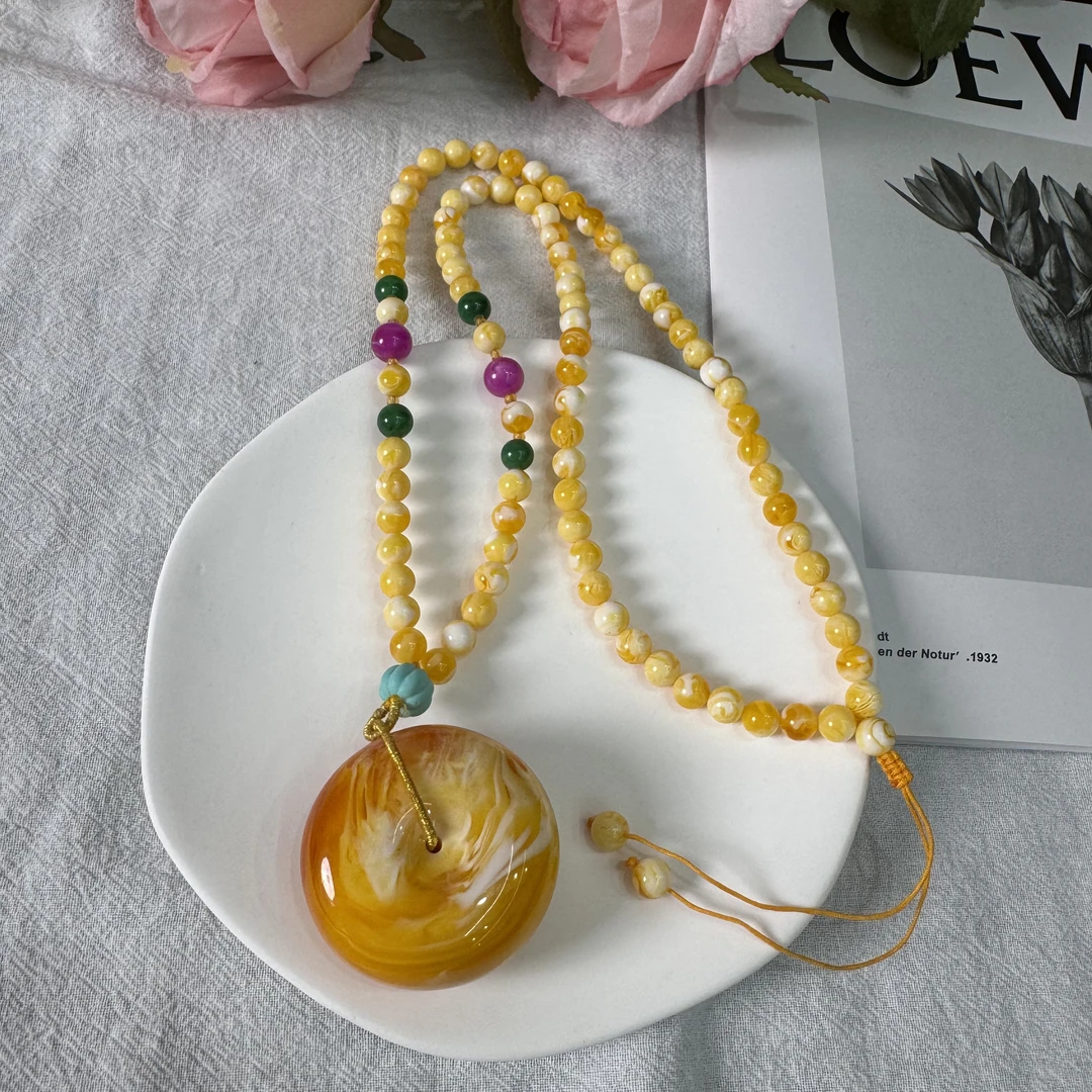 高定珠宝蜜蜡项链ZX981S098