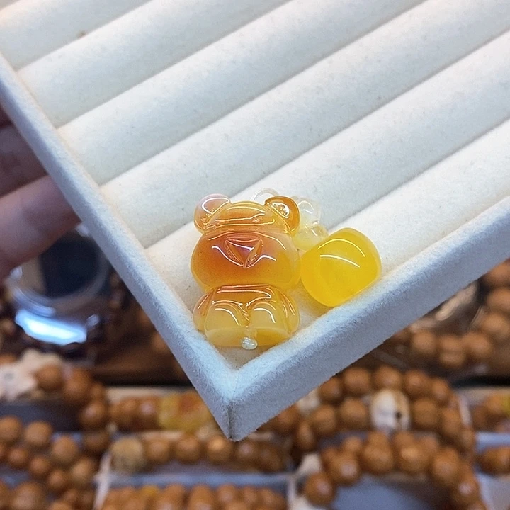艳***子猴头核桃手串配件小熊墩子