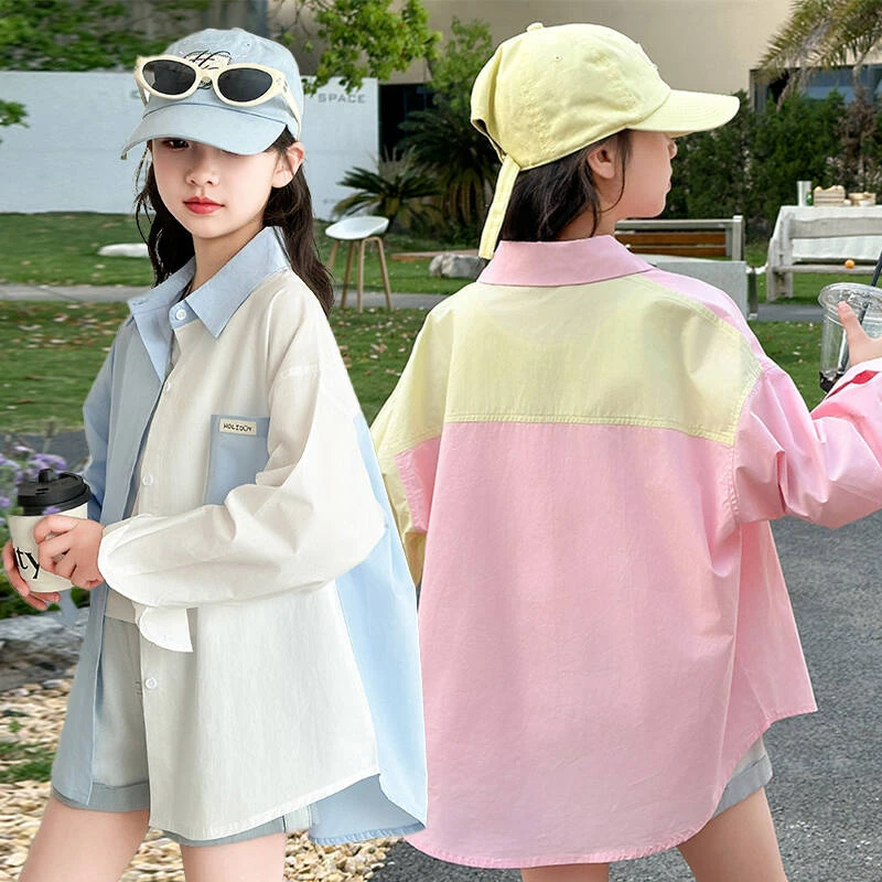 女童防晒衣夏装新款时尚女孩户外衣服中大童学生夏季儿童外套薄