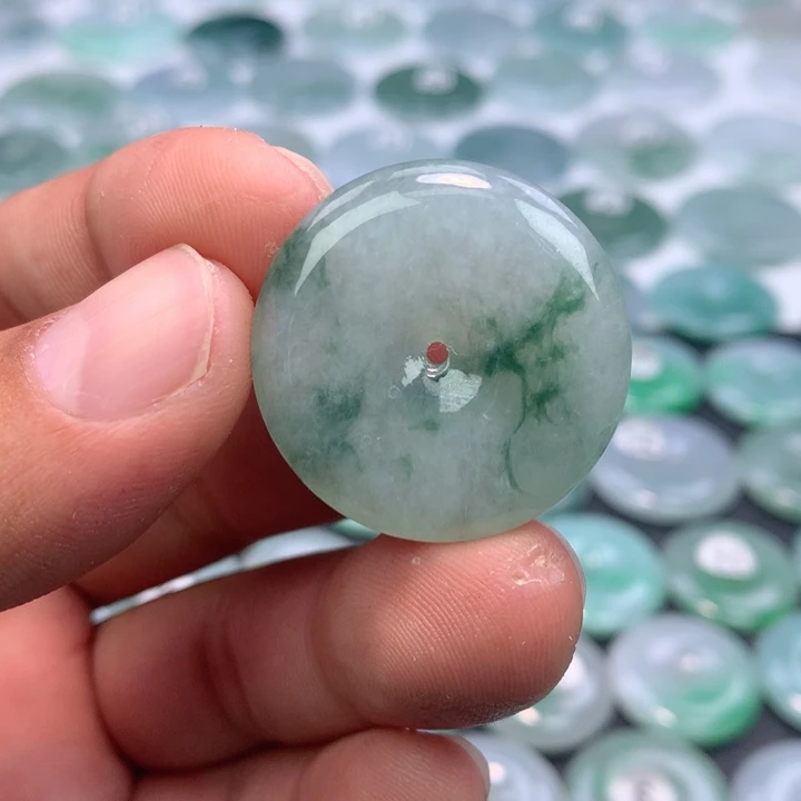 翡翠未镶嵌颈饰缅甸天然A货翡翠29.5-6.0