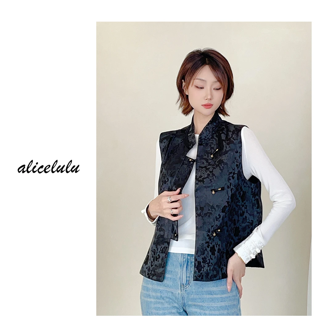 5 alicelulu “相见欢”国风马夹 盘扣提花 叠穿雅致 81290Y