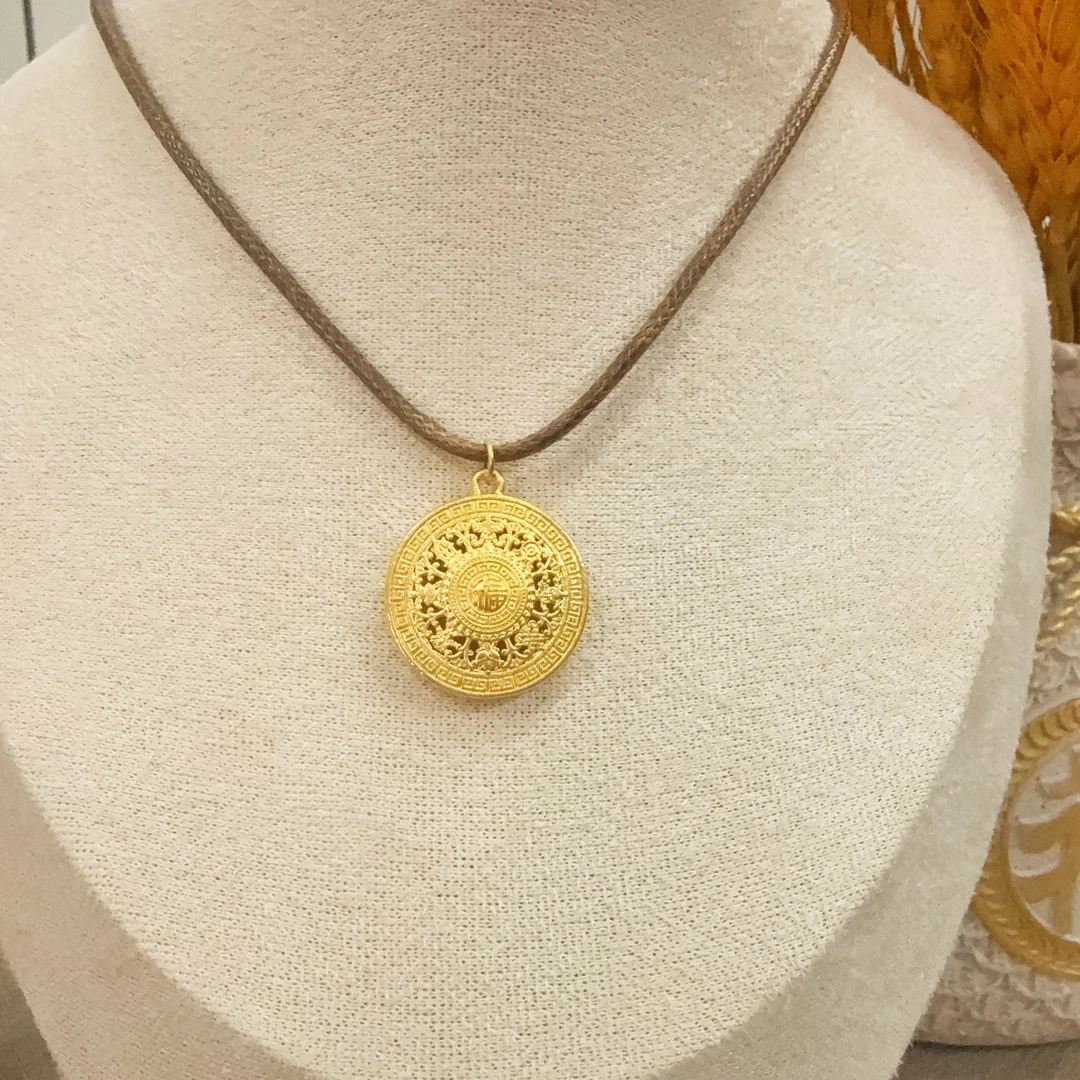 【水贝专属】足金 八宝罗盘吊坠（送编织皮绳）