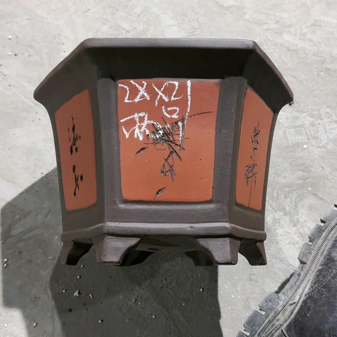 紫砂宜兴紫砂花盆，现货发