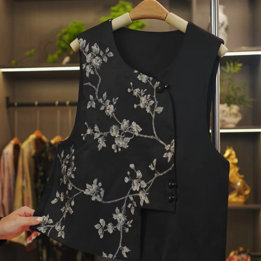 【暗香】2025新中式宋锦拼接早春马甲