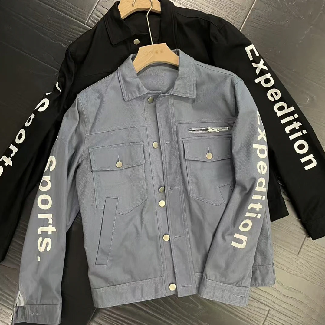 WMHMPH 男士时尚字母翻领夹克外套