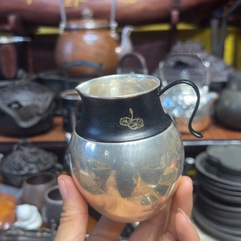 蜜安罐瓷香炉锡茶则