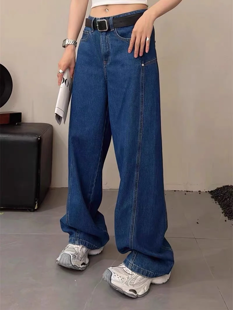 《木兮木》 25春夏新款设计感时尚中腰欧货同款显瘦百搭牛仔裤7595