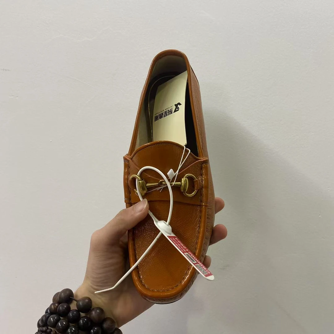 95新 GUCCI/古驰 【聚星甄选】褐色乐福鞋