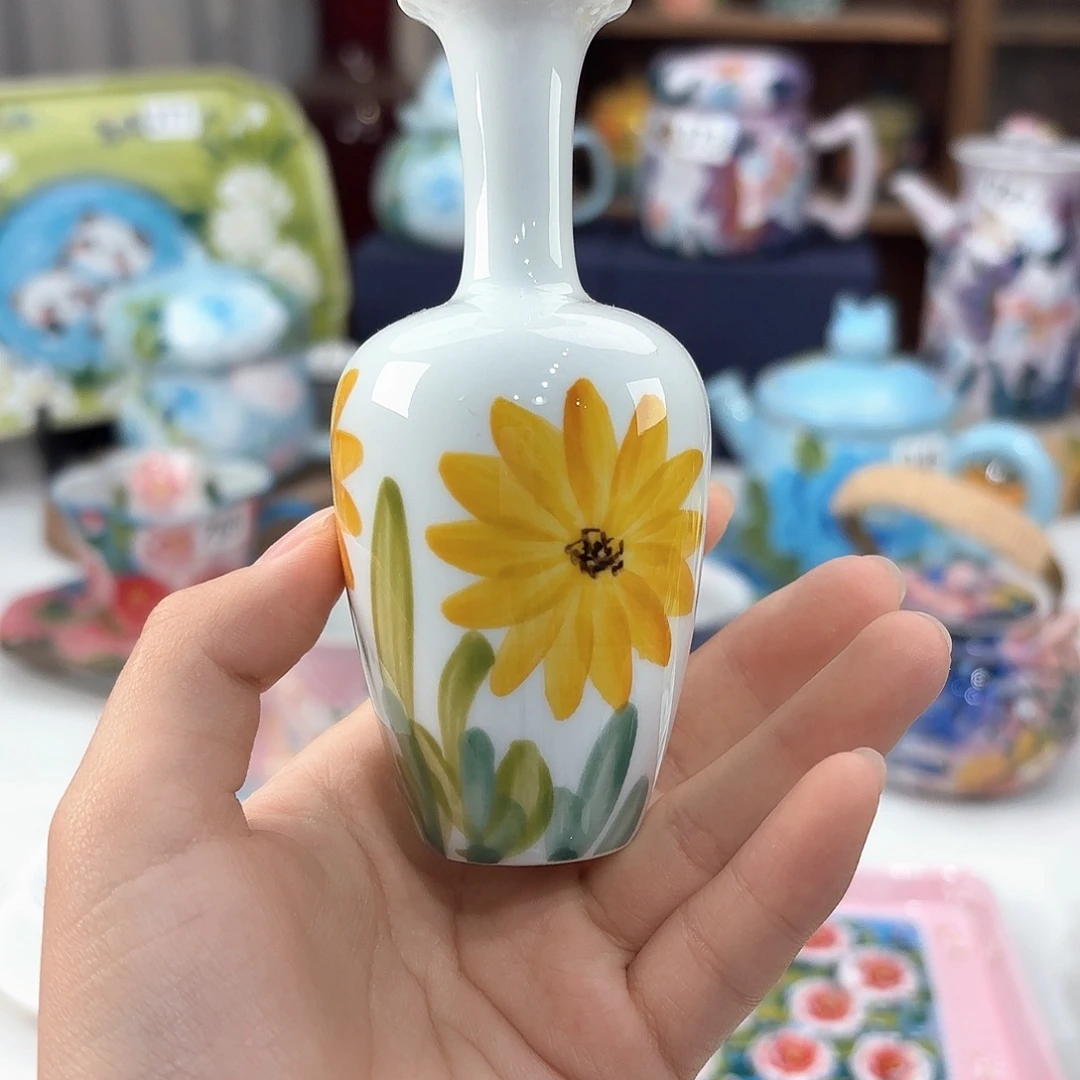 景德镇手绘高温釉下彩陶瓷茶具