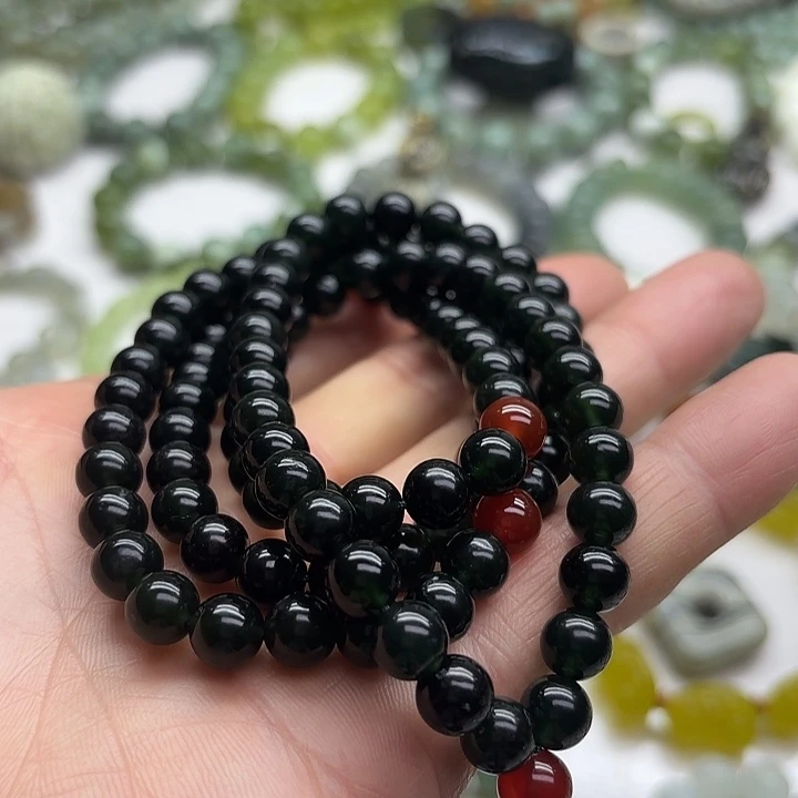 蛇纹石玉未镶嵌项链好***树