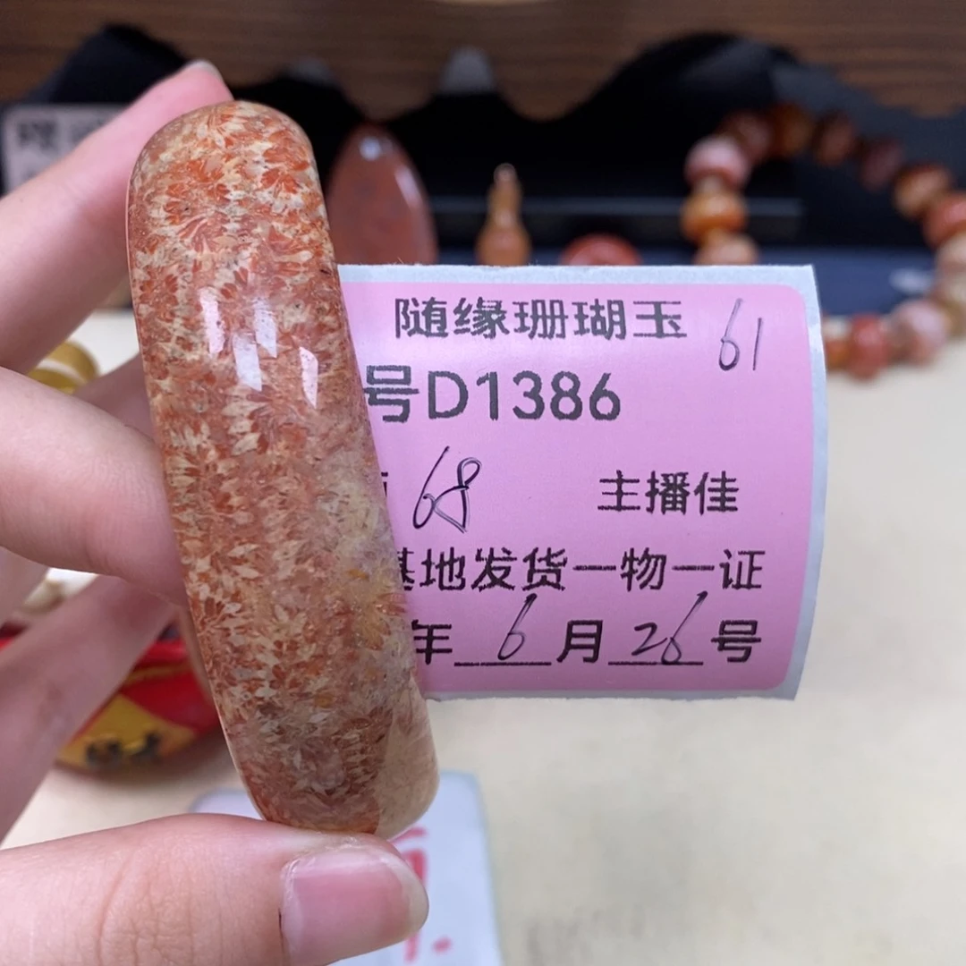 硅化珊瑚（珊瑚玉）D1386未镶嵌抓****勇