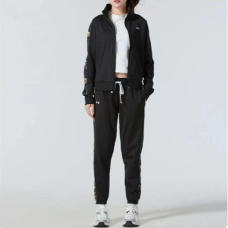 安德玛Under Armour运动套装女时尚夹克外套舒适休闲长裤1365147