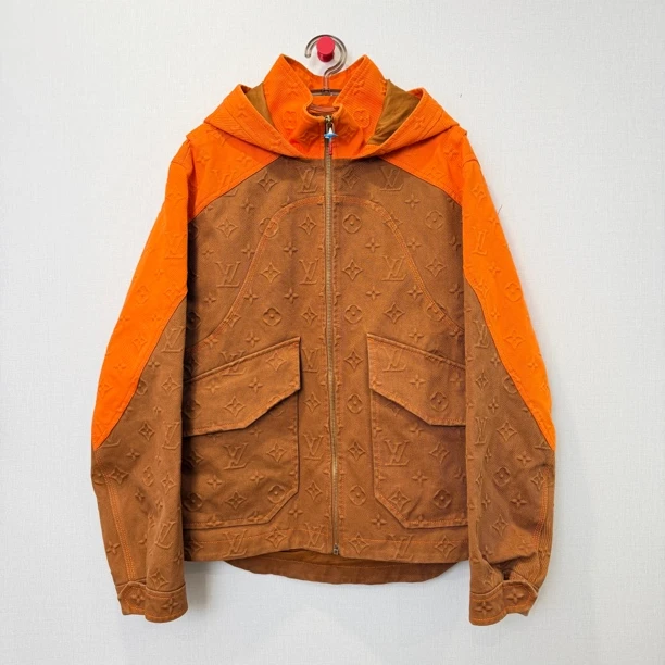 99新 LouisVuitton/路易威登 橙色伐木牛仔外套/尺码46/编号11824