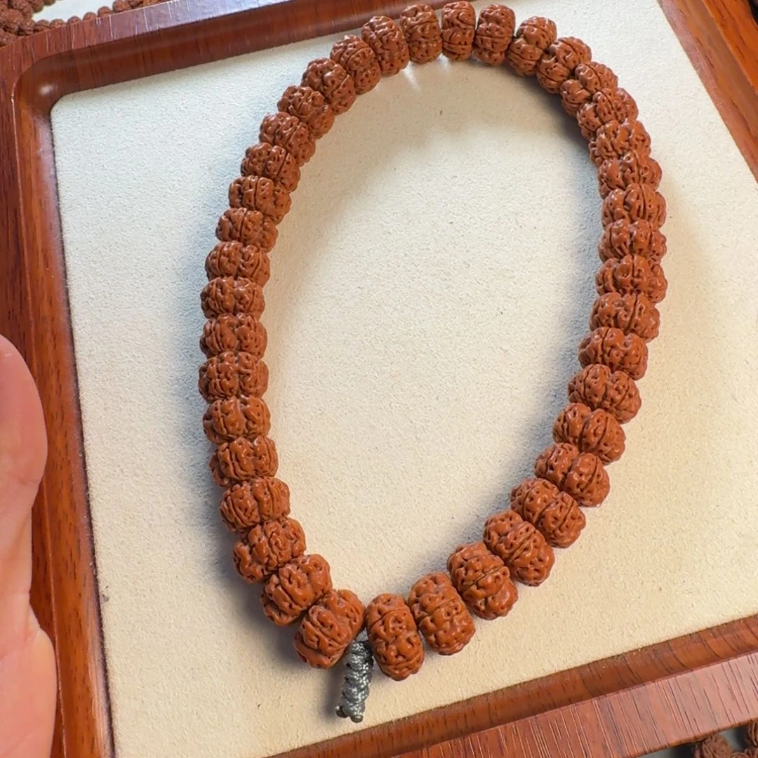 金刚菩提把件至*宝飞碟梅花双龙13.5