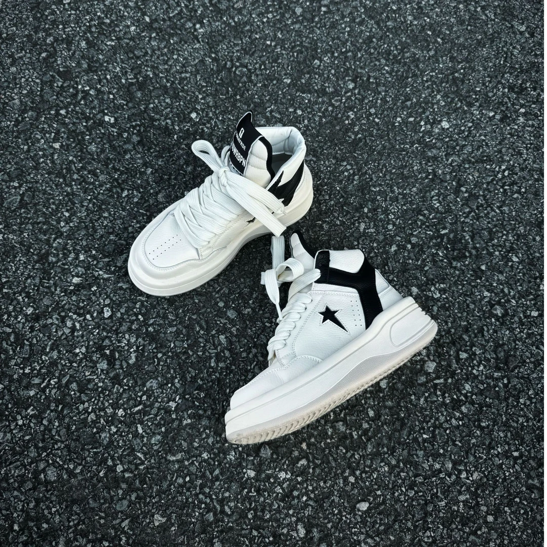 Ro联名款厚底增高男女同款轻奢欧美风休闲百搭潮鞋高帮时尚情侣鞋