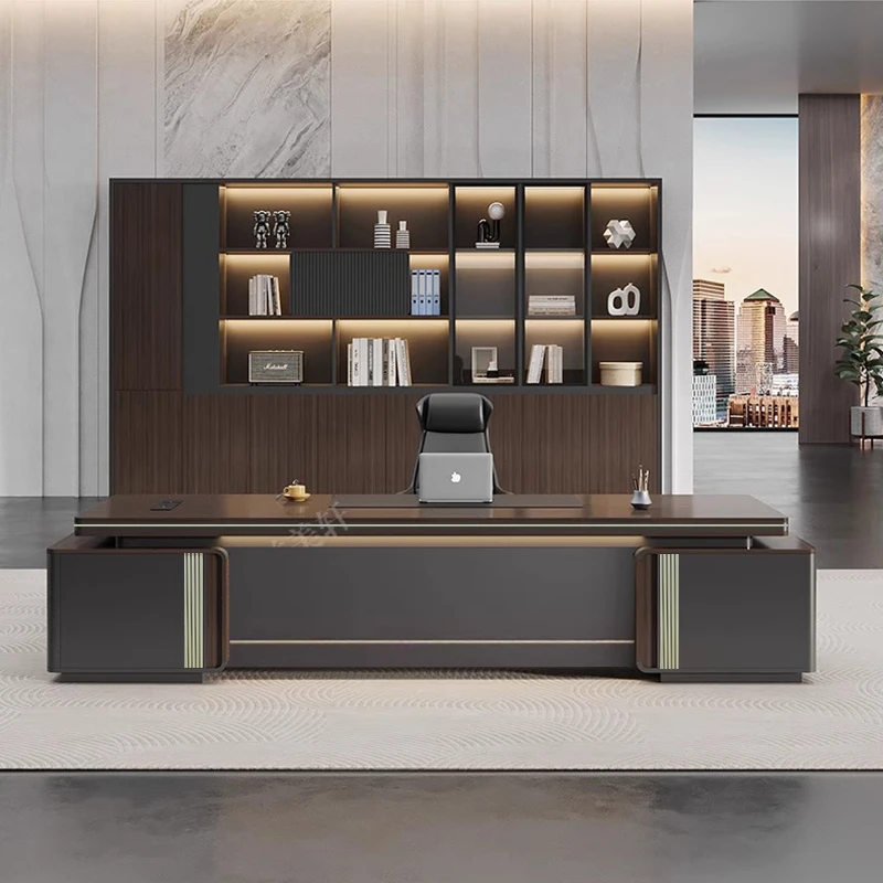 老板办公桌主管经理桌办公室椅组合简约现代总裁桌办公桌老板桌