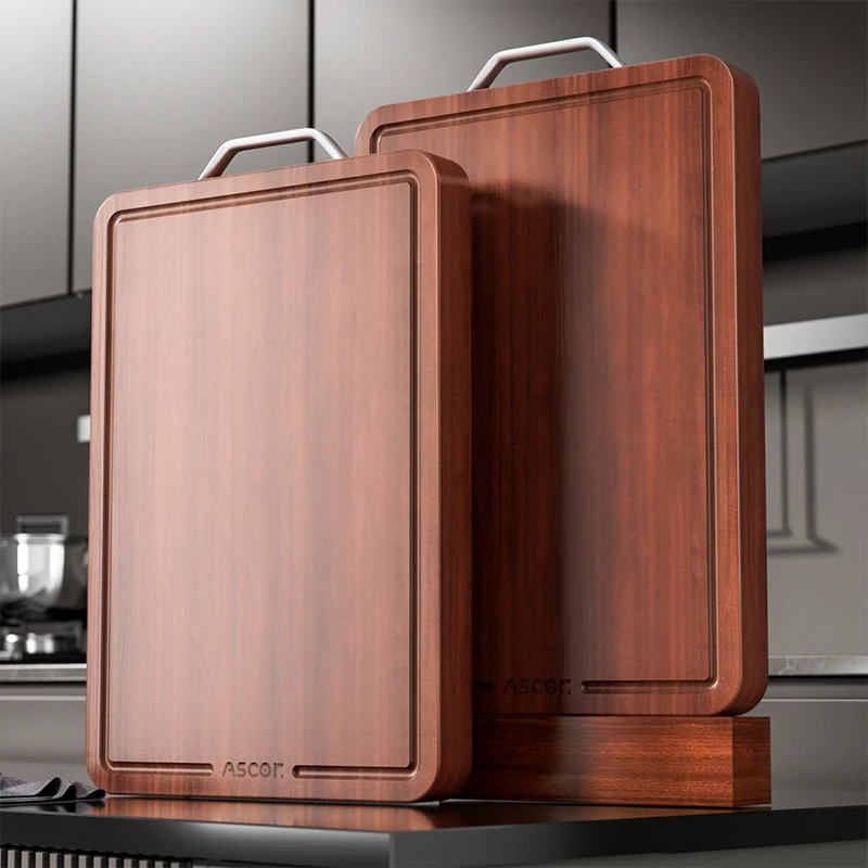 艾仕可乌檀木切菜板双面加厚案板家用抗菌防霉砧板长方形厨房专用