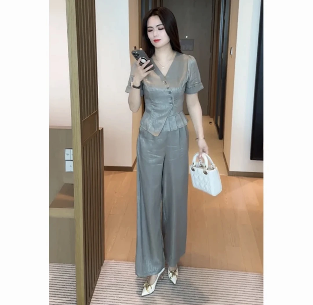 韩版夏季新款新中式穿搭气质显瘦时尚洋气休闲时尚套装