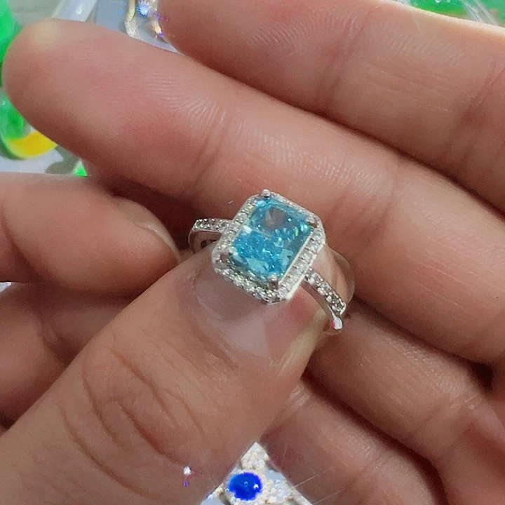 钨金红色蓝色满钻镶嵌