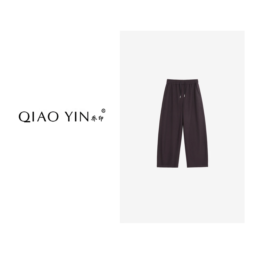QIAO YIN“休闲裤”时尚百搭简约设计师款秋冬休闲裤QY28651