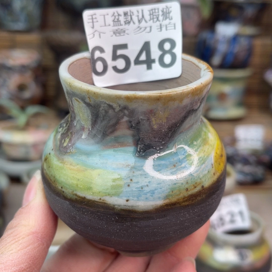 手工花盆默认瑕疵完美者勿拍