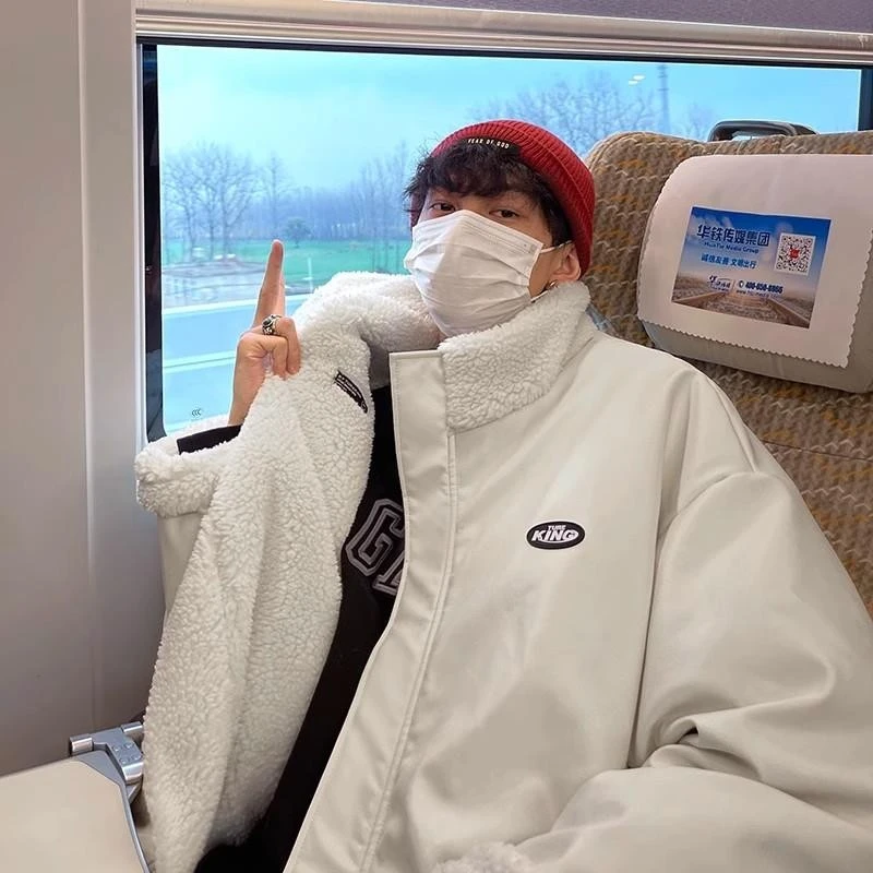 高级感男装双面穿皮质量好外套男2025冬季立领加厚高级感情侣男