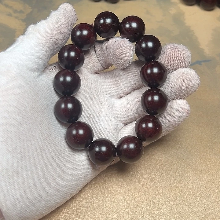 小叶紫檀手串/手链1.8✖️13颗小满金星印度小叶紫檀