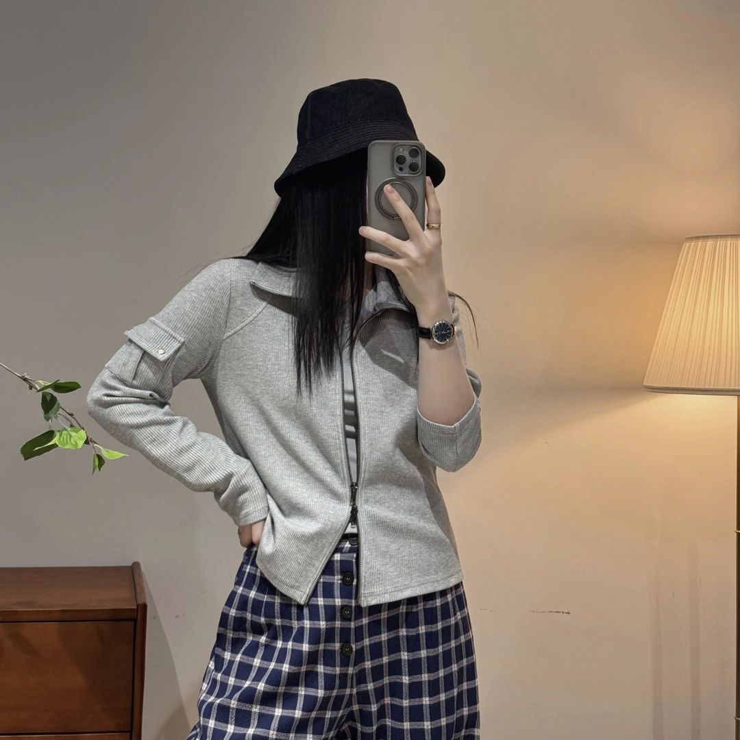 今婷短外套女款爆款2025新款春秋百搭上衣休闲卫衣开衫-M25106324