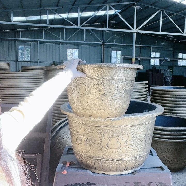 圆形50花盆2个有孔