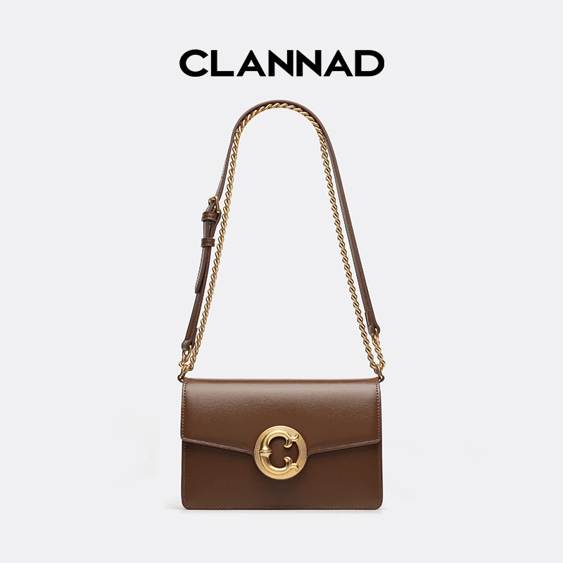 CLANNAD/克兰纳蒂 设计师小众小方包真皮时尚纯色单肩斜挎包