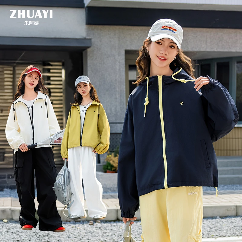 2025春夏女外套轻盈运动洋气短款外套休闲百搭防风宽松上衣学生