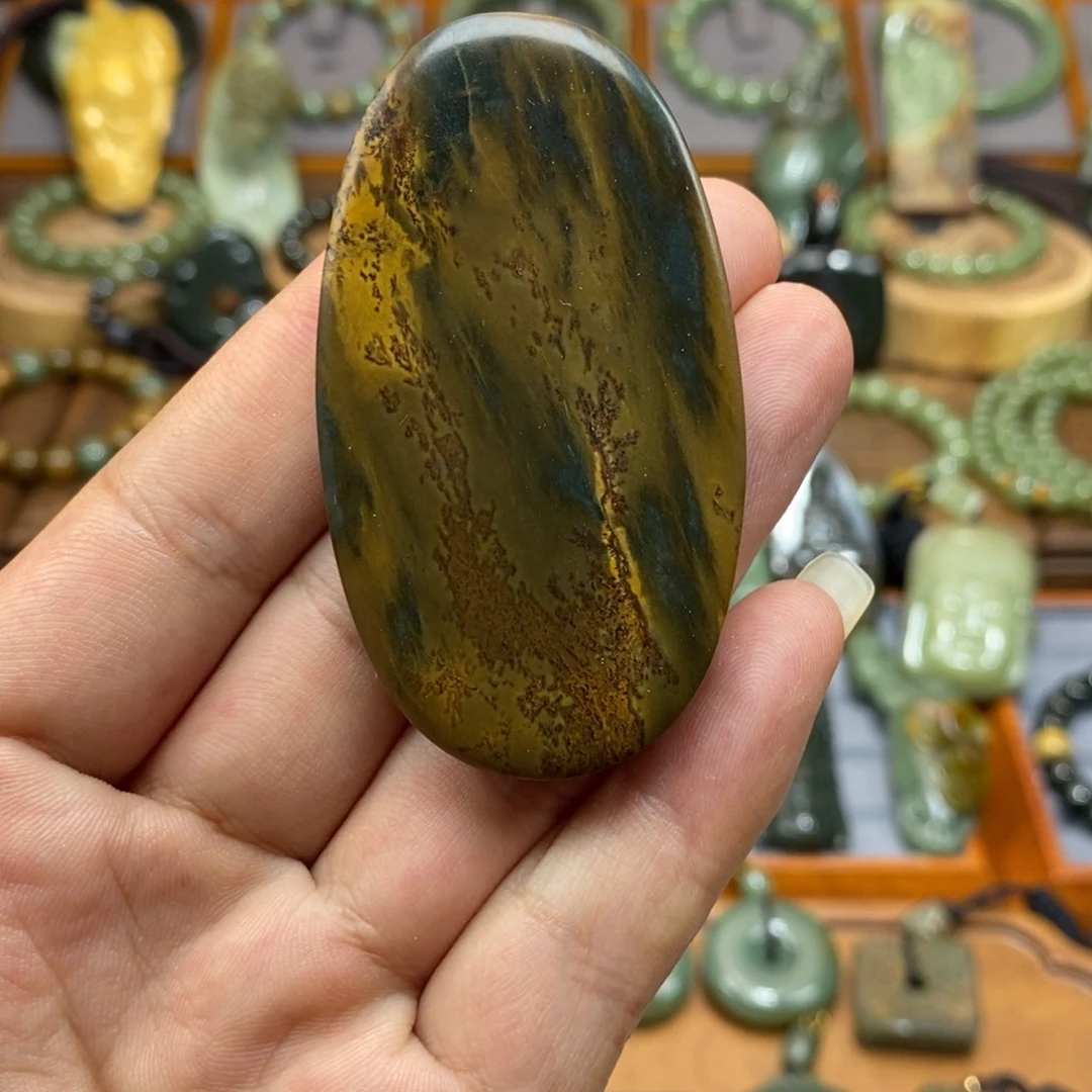 岫岩河磨玉（透闪石质玉）未镶嵌吊坠(赠链)